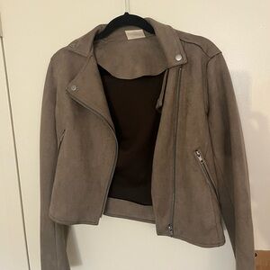 Rag Poets suede style moto jacket